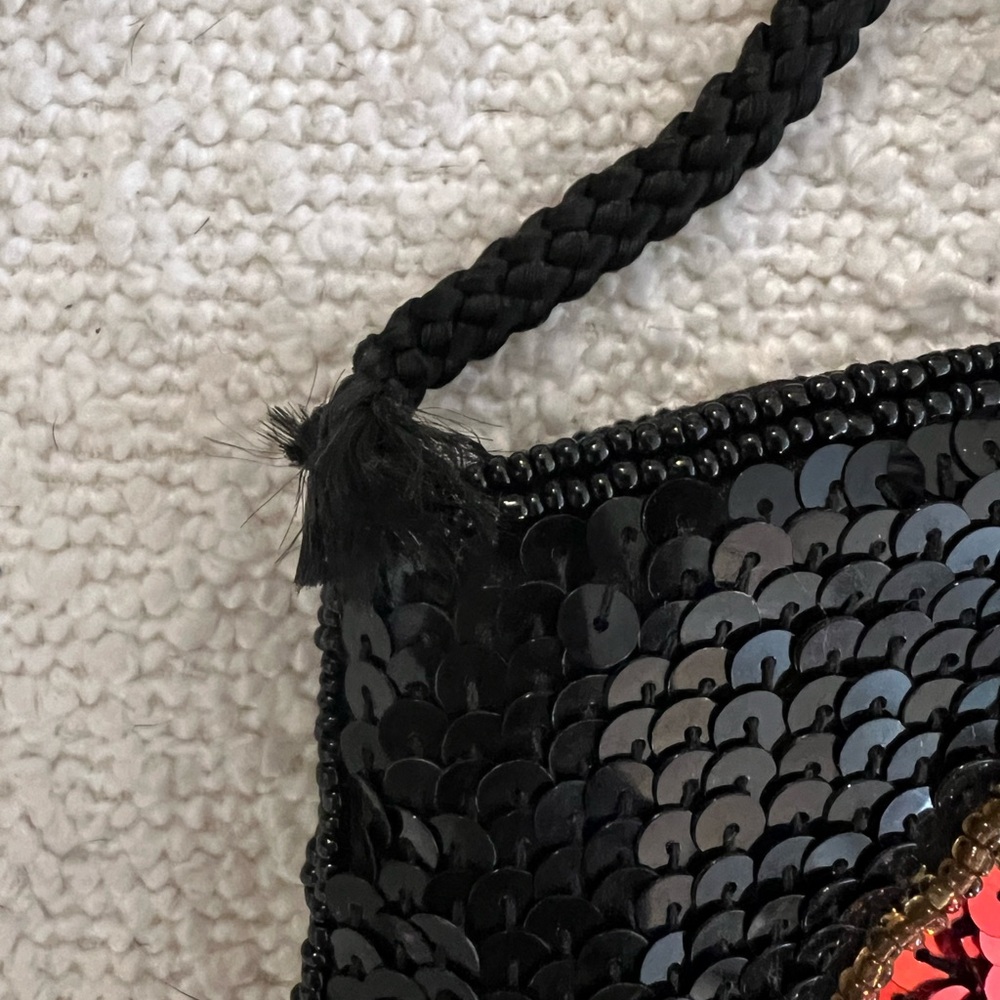 Beautiful Beaded Sequined Vintage Handbag - Picture 5 of 6